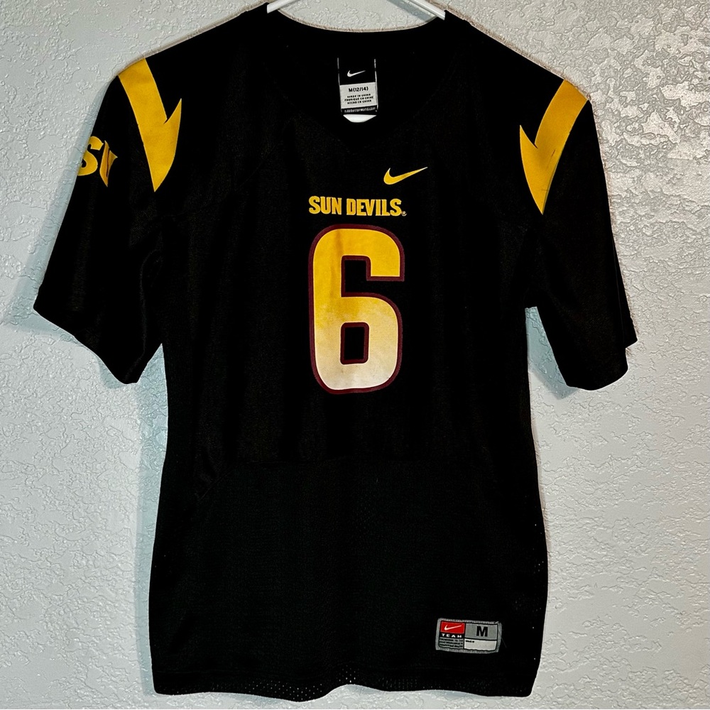 Vintage Youth ASU Sun Devils Football Jersey Black #6 Nike Medium 12/14
